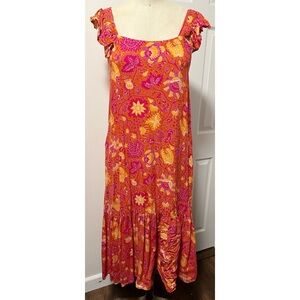 House of Harlow Flutter Sleeve Maxi Dress